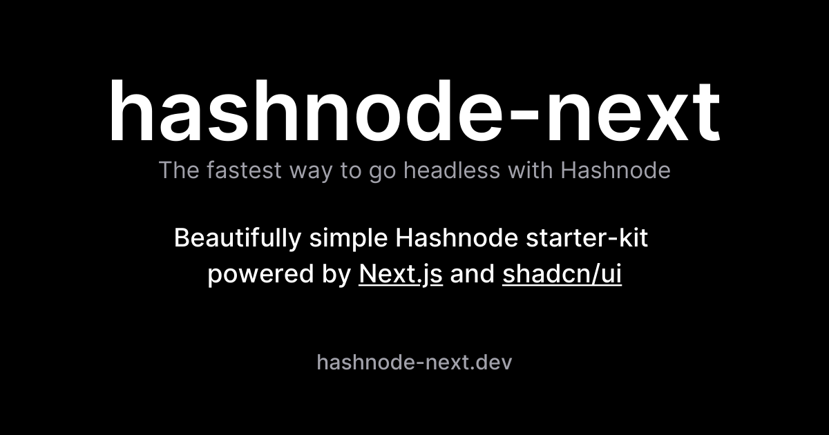 Demo of hashnode-next
